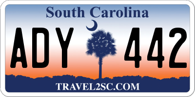 SC license plate ADY442