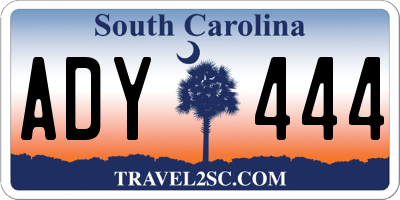 SC license plate ADY444