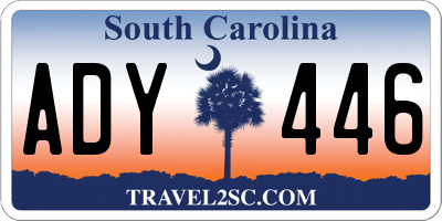 SC license plate ADY446
