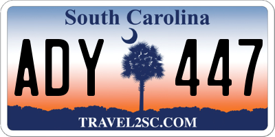 SC license plate ADY447