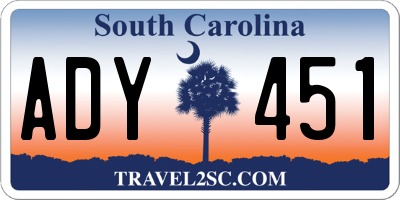 SC license plate ADY451