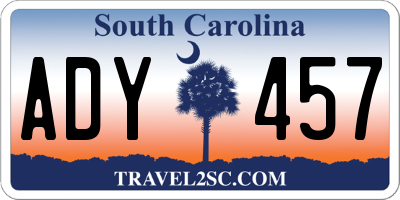 SC license plate ADY457