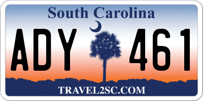 SC license plate ADY461
