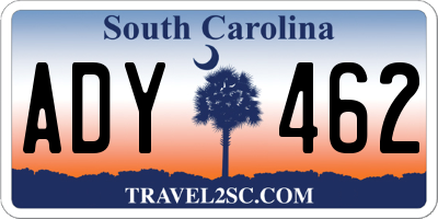 SC license plate ADY462