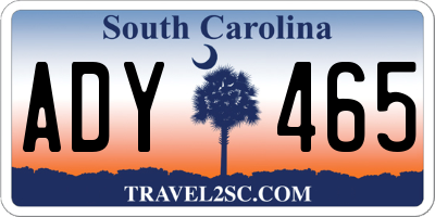 SC license plate ADY465