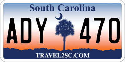 SC license plate ADY470