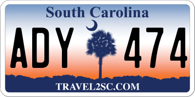 SC license plate ADY474