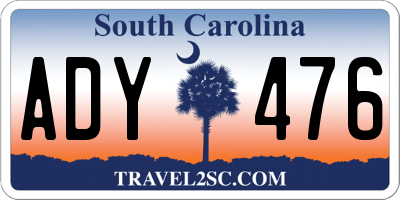 SC license plate ADY476