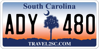 SC license plate ADY480