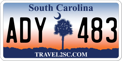 SC license plate ADY483