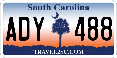 SC license plate ADY488