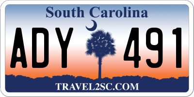 SC license plate ADY491