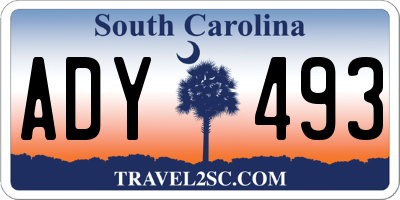 SC license plate ADY493