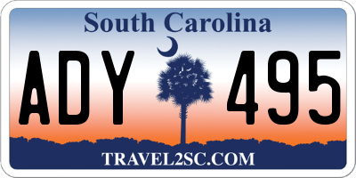 SC license plate ADY495