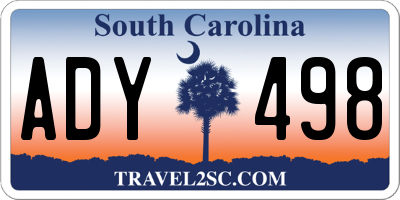 SC license plate ADY498