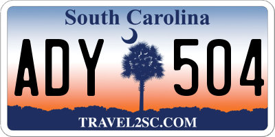 SC license plate ADY504