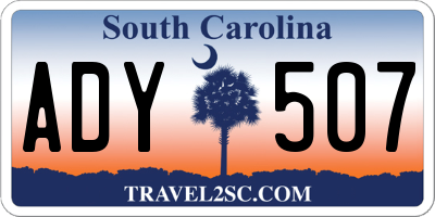 SC license plate ADY507