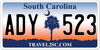 SC license plate ADY523