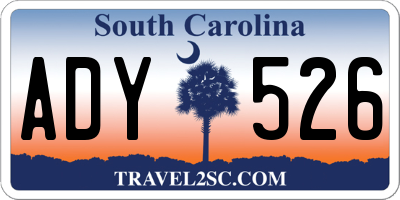SC license plate ADY526