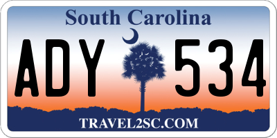 SC license plate ADY534