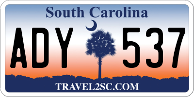 SC license plate ADY537