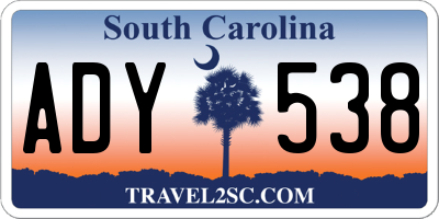 SC license plate ADY538