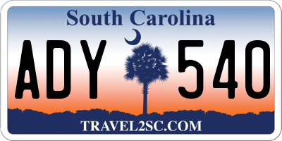 SC license plate ADY540