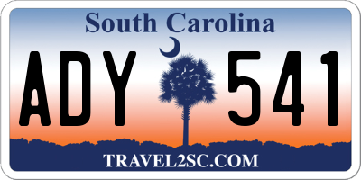 SC license plate ADY541