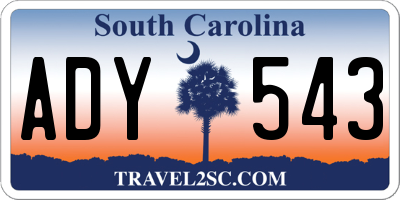 SC license plate ADY543
