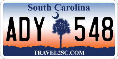 SC license plate ADY548