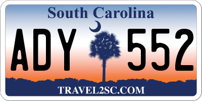 SC license plate ADY552