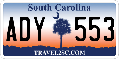 SC license plate ADY553