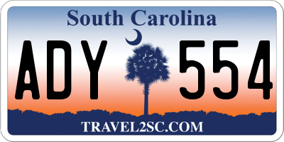 SC license plate ADY554
