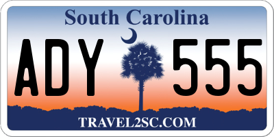SC license plate ADY555