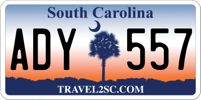 SC license plate ADY557