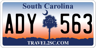 SC license plate ADY563