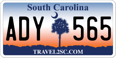 SC license plate ADY565