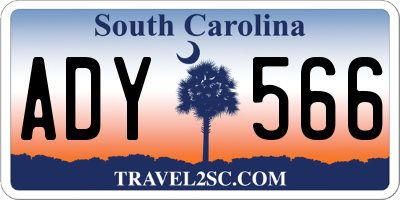 SC license plate ADY566