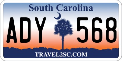 SC license plate ADY568