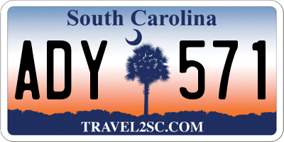 SC license plate ADY571