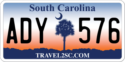 SC license plate ADY576