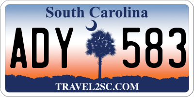 SC license plate ADY583