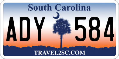 SC license plate ADY584