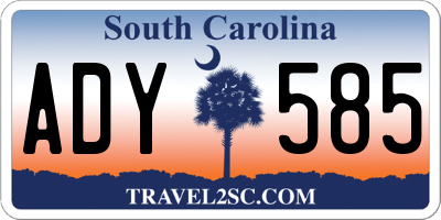 SC license plate ADY585