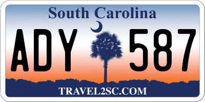 SC license plate ADY587