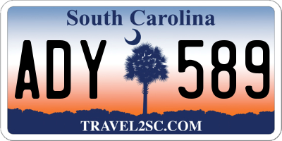 SC license plate ADY589
