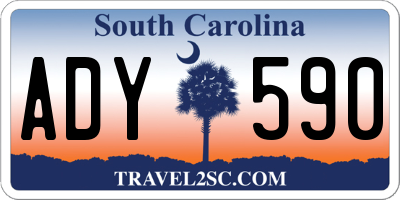 SC license plate ADY590
