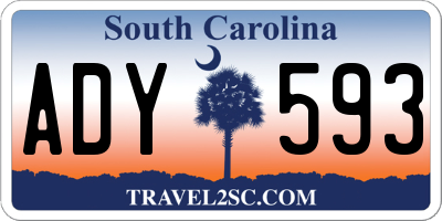 SC license plate ADY593