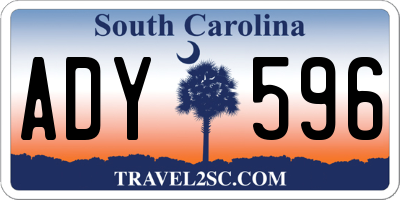 SC license plate ADY596