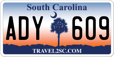 SC license plate ADY609